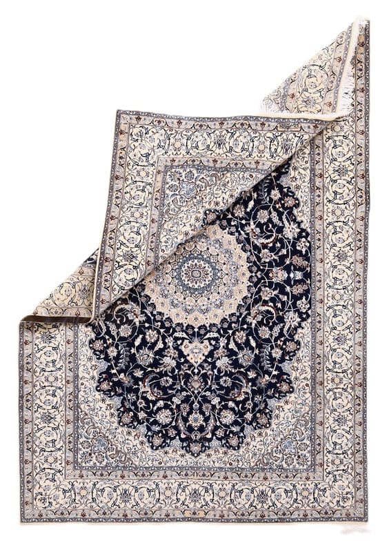 Nain 6 La Teppich 299x207 cm, dunkelblau, 800.000 Knoten, handgeknüpft