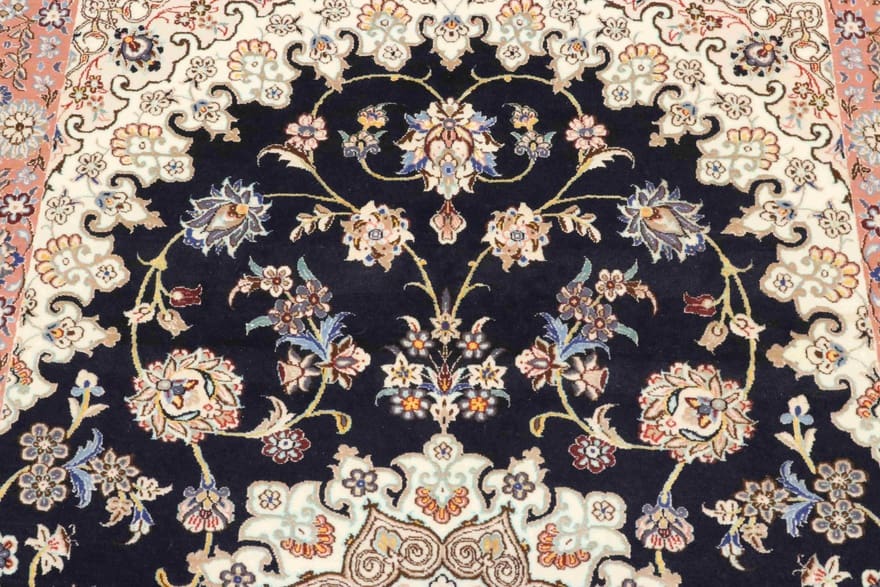 Exquisiter Nain 6La Teppich 161x110 cm, 640.000 Knoten, handgeknüpft H1