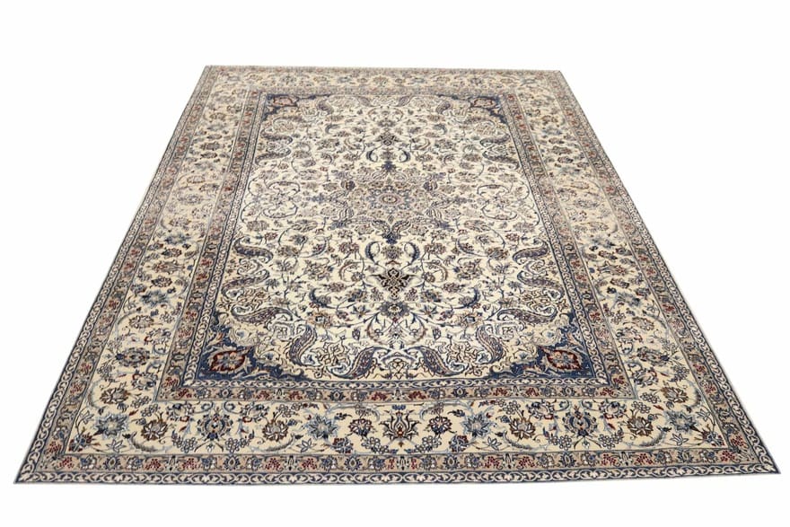 Eleganter NAIN 9 LA Handgeknüpfter Orientteppich 334x221 cm