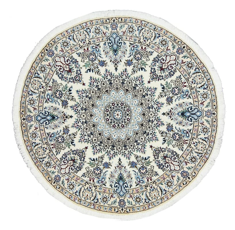 Runder NAIN 9LA Teppich 151x150 cm – Handgeknüpft, Orientteppich