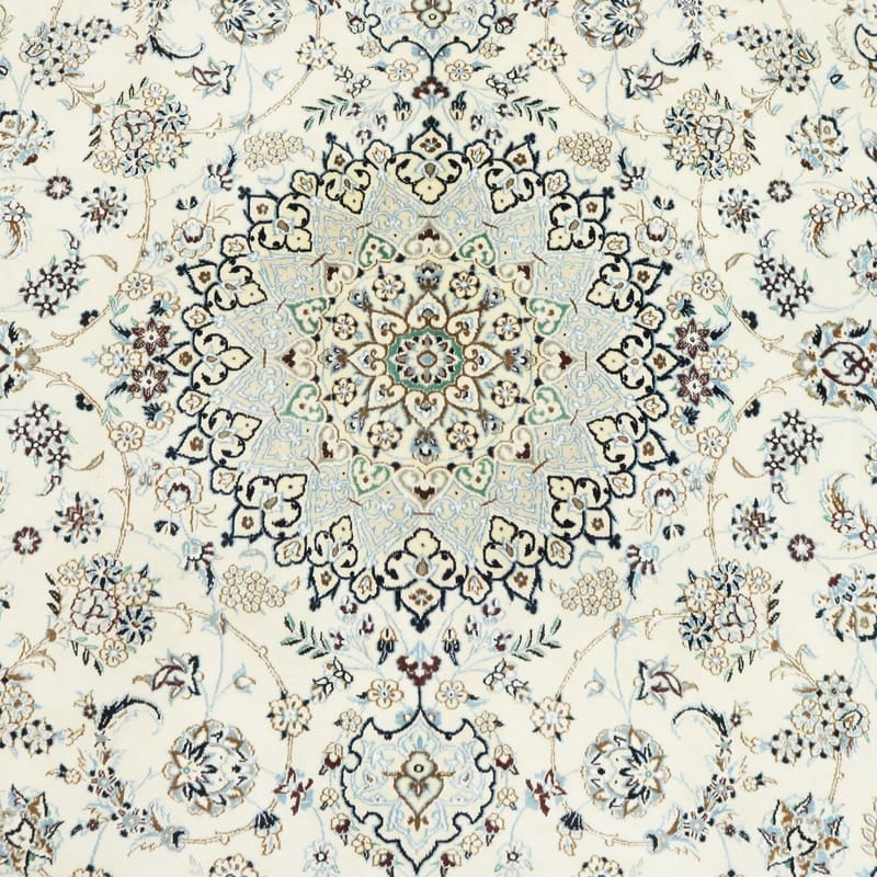 Großer NAIN 9LA Teppich 351x243 cm, handgeknüpft, zarte Farben