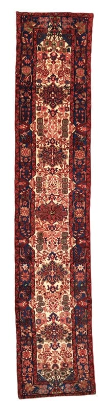 Eleganter Perserteppich 450x91 cm, 128.000 Knoten, handgeknüpft