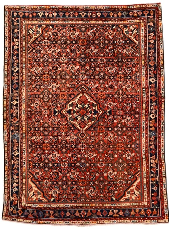 Orientteppich 202x146 cm - Multifarben, 128.000 Knoten, handgeknüpft