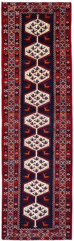Orientteppich Hamadan 427x104 cm, 160.000-200.000 Knoten, handgeknüpft