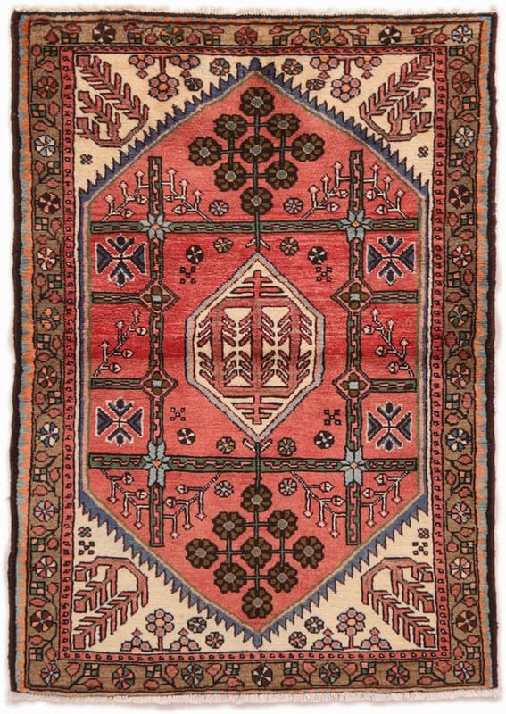 Hamadan Teppich 152x105 cm - Antik, handgeknüpft, Orientteppich