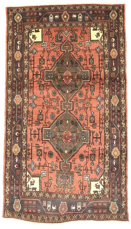Hamadan Teppich 182x101 cm | Antik | Handgeknüpft | Perserteppich