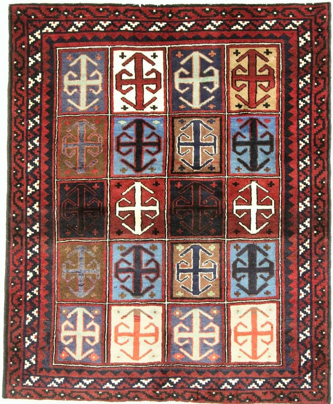 Lorestan Teppich 184x149 cm - Antik, Handgeknüpft, Perserteppich