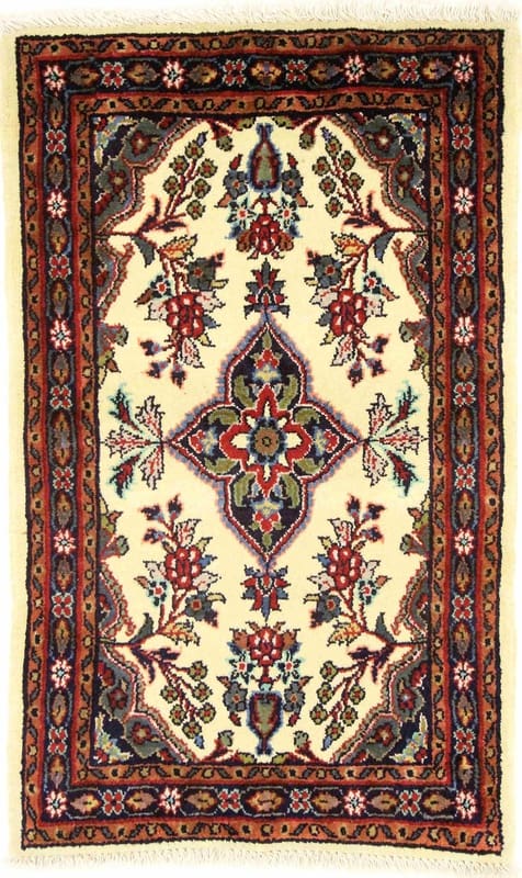 Hamadan Teppich 95x56, antik, handgeknüpft, Perserteppich
