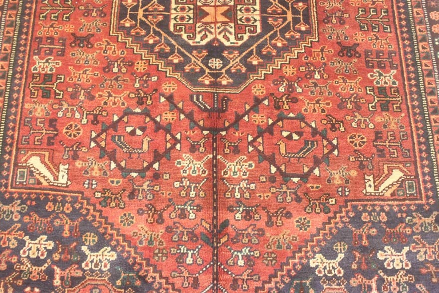 Shiraz Teppich 272x141 cm, Ghaschghai-Design, handgeknüpft