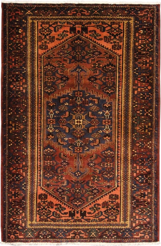 Hamadan Teppich 224x149 cm | antik, handgeknüpft, Perserteppich
