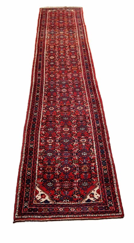 Hossenabad Orientteppich 507x85 cm, antik, handgeknüpft
