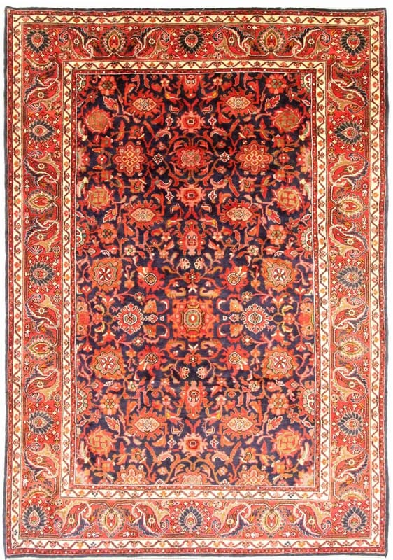 Orientteppich Nanaj 322x231 cm - marineblau, handgeknüpft, langlebig