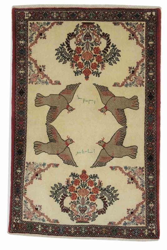 Bakhtiar Teppich 155x99 cm – Antik, handgeknüpft, Perserteppich