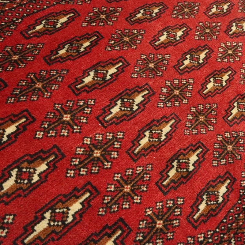 Orientteppich 132x61 cm Turkaman, handgeknüpft, 100% Wolle, Stammesdesign