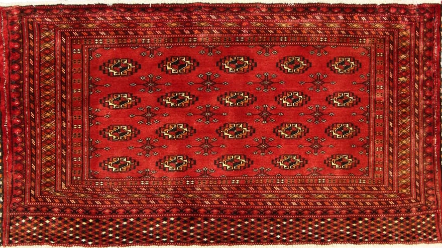 Orientteppich 136x70 cm Turkaman, handgeknüpft aus Wolle