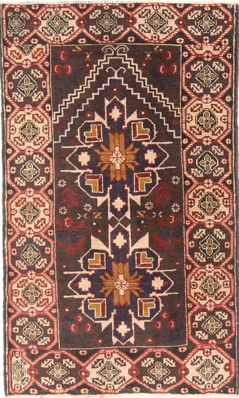 Belutsch Teppich 127x81 cm, handgeknüpft, 100% Wolle, Persien