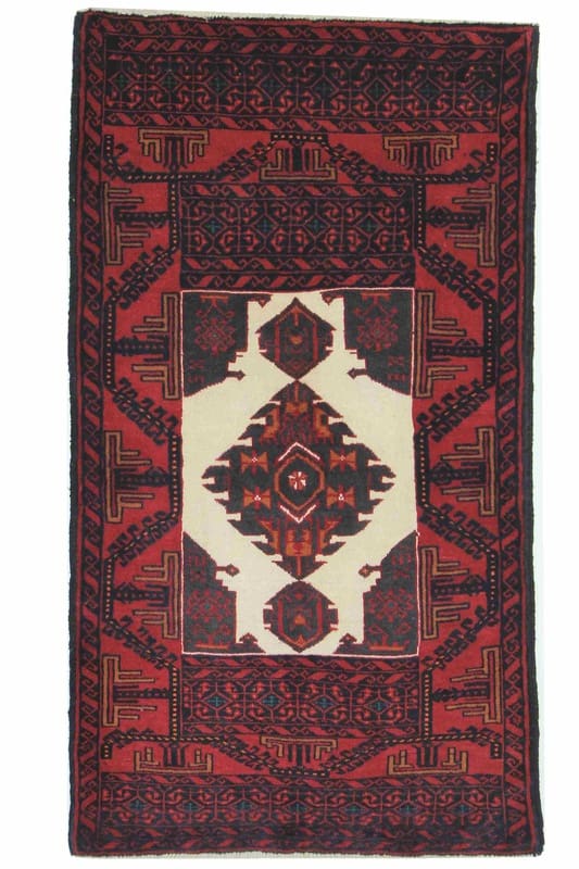 Belutsch Orientteppich 182x99 cm – Handgeknüpft, Wolle, Tribal-Muster