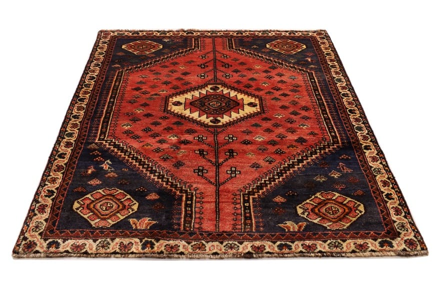 SHIRAZ Teppich 192x142 cm aus Wolle, handgeknüpft, Ghaschghai