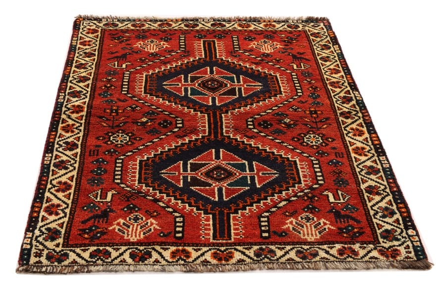 Schiraz Teppich 145x107 cm, handgeknüpft, Wolle, Ghaschghai Stil