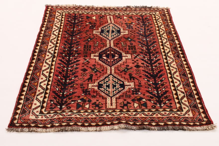 Schiraz Teppich 145x107 cm, handgeknüpft, Wolle, Ghaschghai Stil