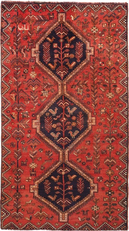 Schiraz Teppich 264x148 cm, Wolle, handgeknüpft, Orientteppich