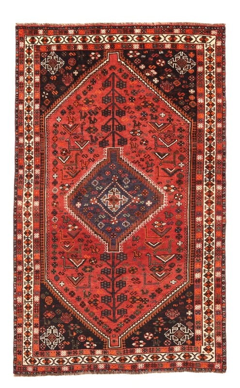 Handgeknüpfter Shiraz-Orientteppich 254x162 cm – Eleganz & Farbe