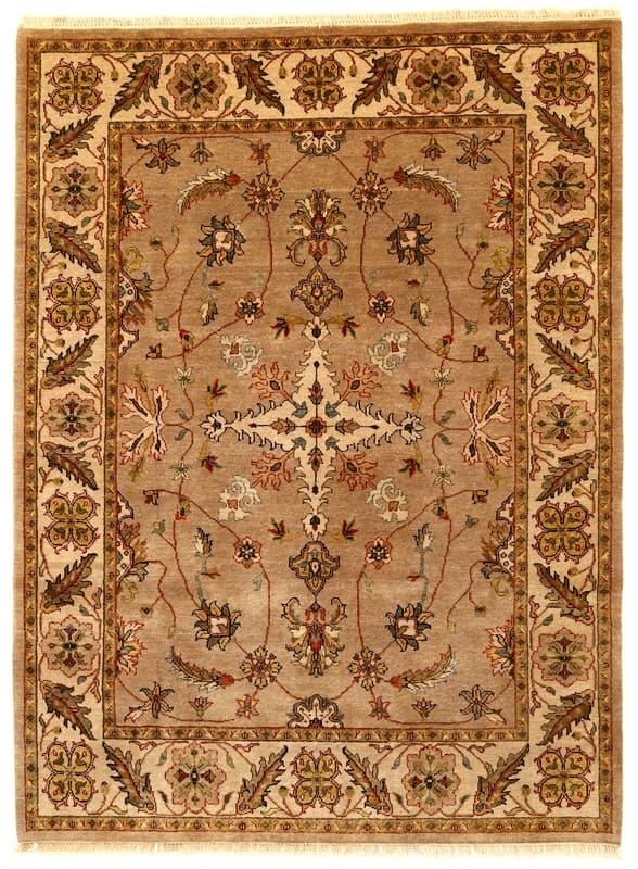 Ziegler Teppich 275x202 cm – Antikes Design, lebendige Farben, handgeknüpft