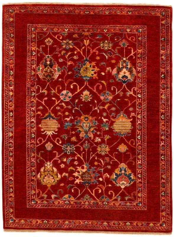 Handgefertigter Khurjin Orientteppich 200x152 cm – Wolle, bunt, einzigartig