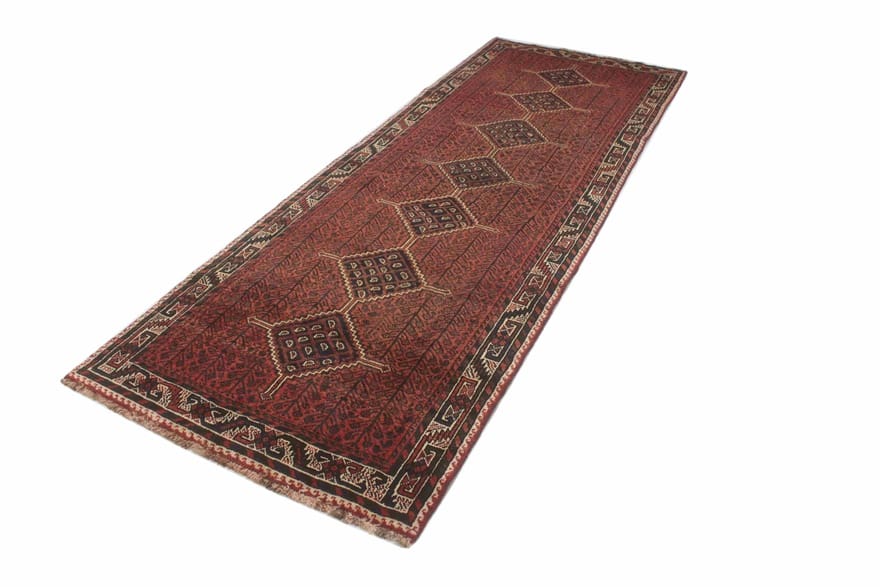 Orientteppich Shiraz 319x113 cm - Handgeknüpft, Klassisches Design