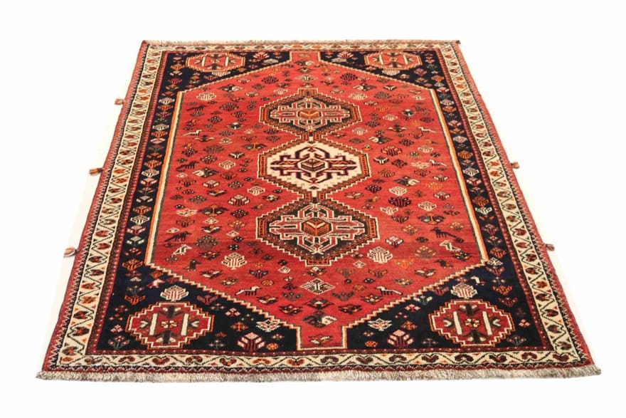Orientteppich SHIRAZ 240x163 cm, Wolle, Ghaschghai, handgeknüpft