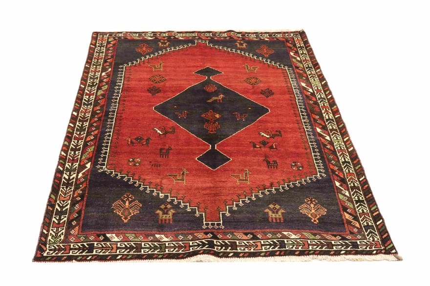 Orientteppich SHIRAZ 240x157 cm, handgeknüpft, einzigartiges Design