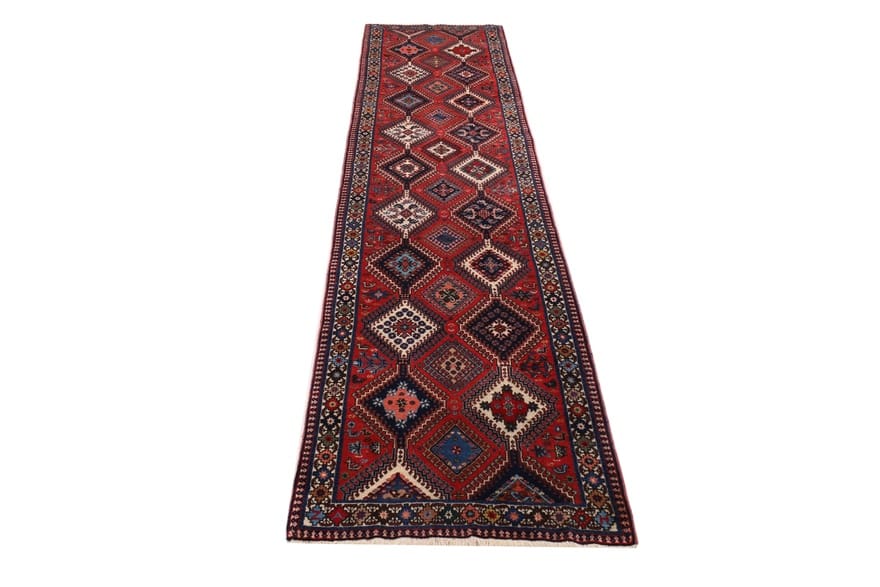 Yalameh Orientteppich 382x84 cm - Handgeknüpft aus Schurwolle
