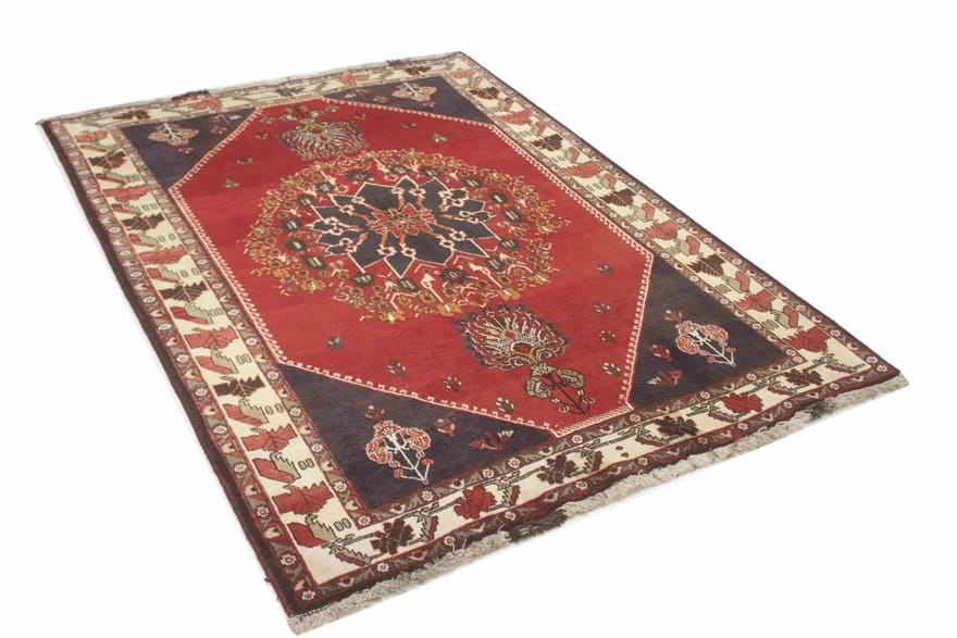 Handgeknüpfter Ghashghai Teppich 217x158 cm – 128.000 Knoten – Perserteppich