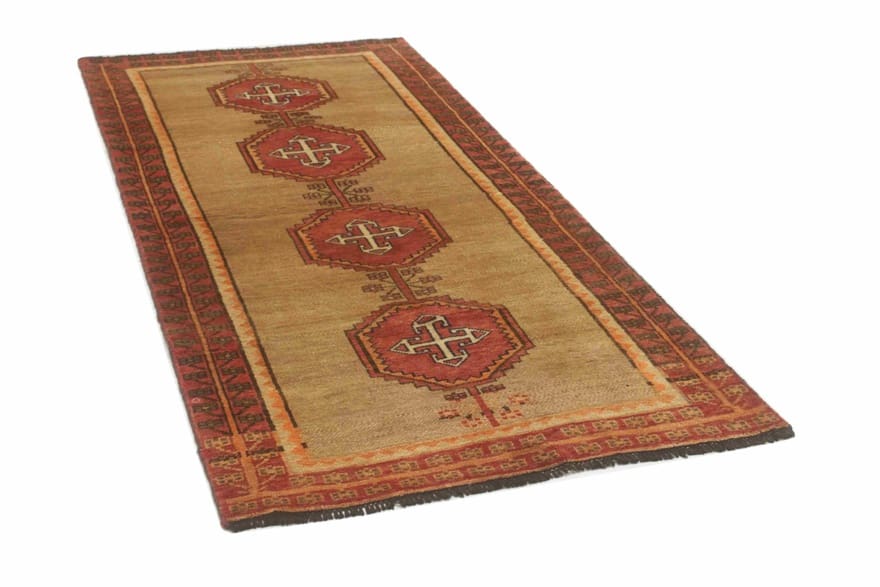 Ghashghai Teppich 254x117 cm, 160.000 Knoten, 100% Wolle, Perserteppich