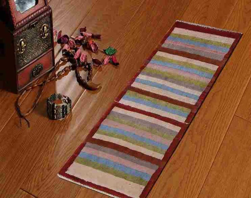 Handgeknüpfter Ghashghai Teppich 137x63 cm, 160.000 Knoten/m², bunt