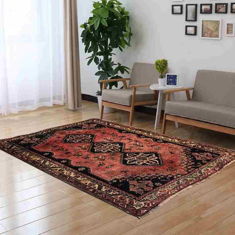 Handgeknüpfter Ghashghai Teppich 153x115 cm, 160.000 Knoten, Rot/Orange