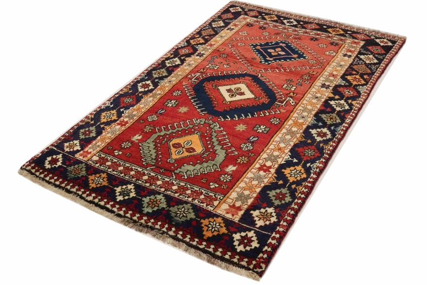 Ghashghai Teppich 183x108 cm Rot/Orange 160.000 Knoten/m² handgeknüpft