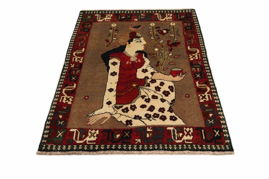 Ghashghai Teppich 153x103 cm, 160.000 Knoten/m², handgeknüpft, Perserteppich