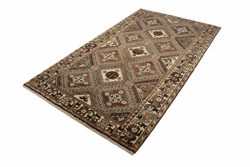 Handgeknüpfter Qashqai Teppich 236x134 cm, 160.000 Knoten, Perserteppich