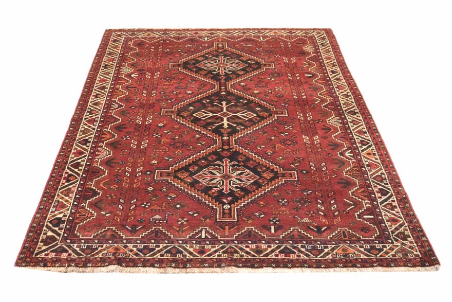 Ghashgahi Teppich 278x175 cm - 90.000 Knoten, handgeknüpft, Perserteppich