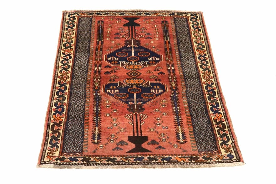 Ghashghai Teppich 153x108 cm, 160.000 Knoten/m², rot-orange, handgeknüpft