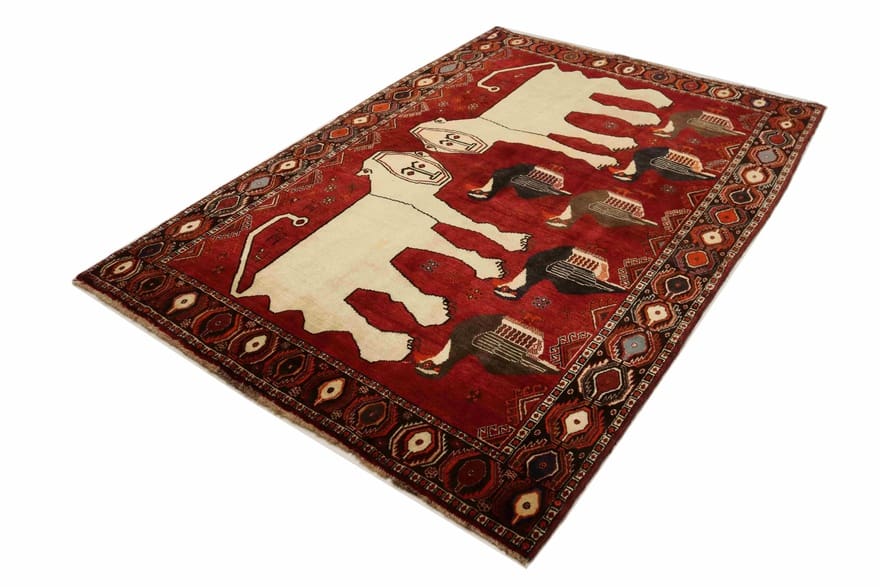 Ghashghai Teppich 225x152 cm, 160.000 Knoten, handgeknüpft, Perserteppich