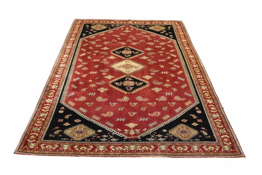 Ghashghai Teppich 305x193 cm, 200.000 Knoten/m², handgeknüpft, Perserteppich