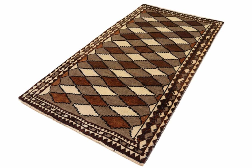 Orientteppich 205x115 cm, Handgeknüpft, 160.000 Knoten/m², Wolle