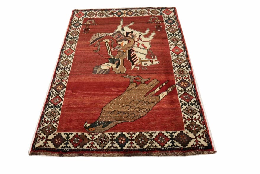 Ghashghai Teppich 172x103 cm, handgeknüpft, orientalisches Muster