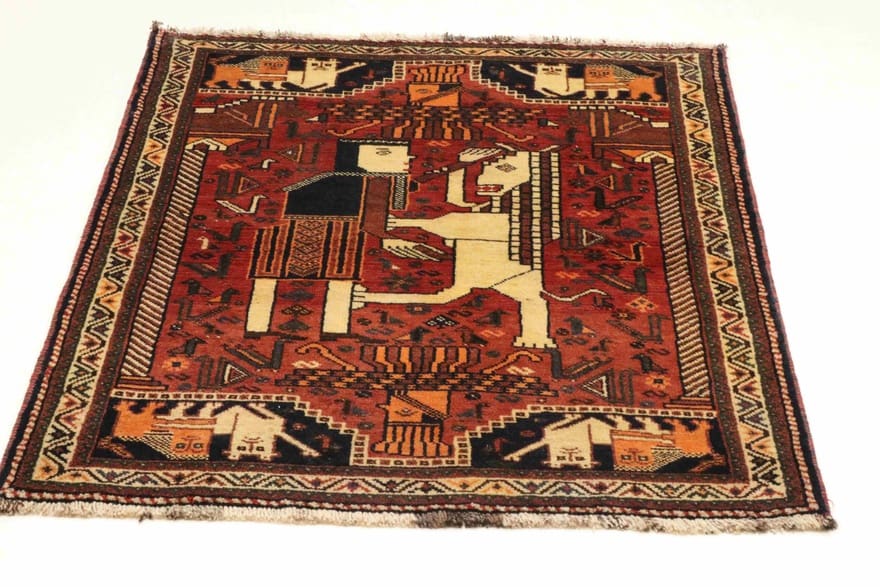 Ghashghai Orientteppich 167x123 cm handgeknüpft, buntes Muster