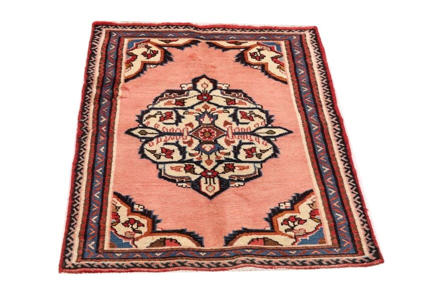Handgeknüpfter Perserteppich 114x73 cm, 128.000 Knoten, rot/orange