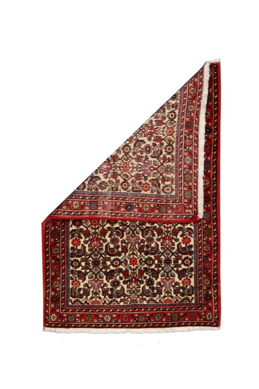 Hamadan Teppich 124x83 cm, 160.000-200.000 Knoten, handgeknüpft, Perserteppich
