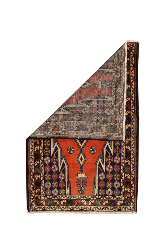 Handgeknüpfter Hamadan Teppich 129x84 cm, 160.000 Knoten, Perserteppich