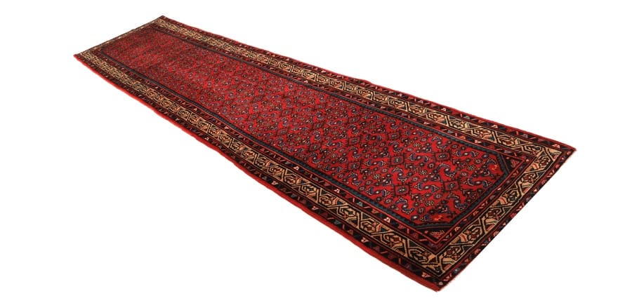Orientteppich Hodenabad 397x99 cm, 160.000 Knoten, handgeknüpft